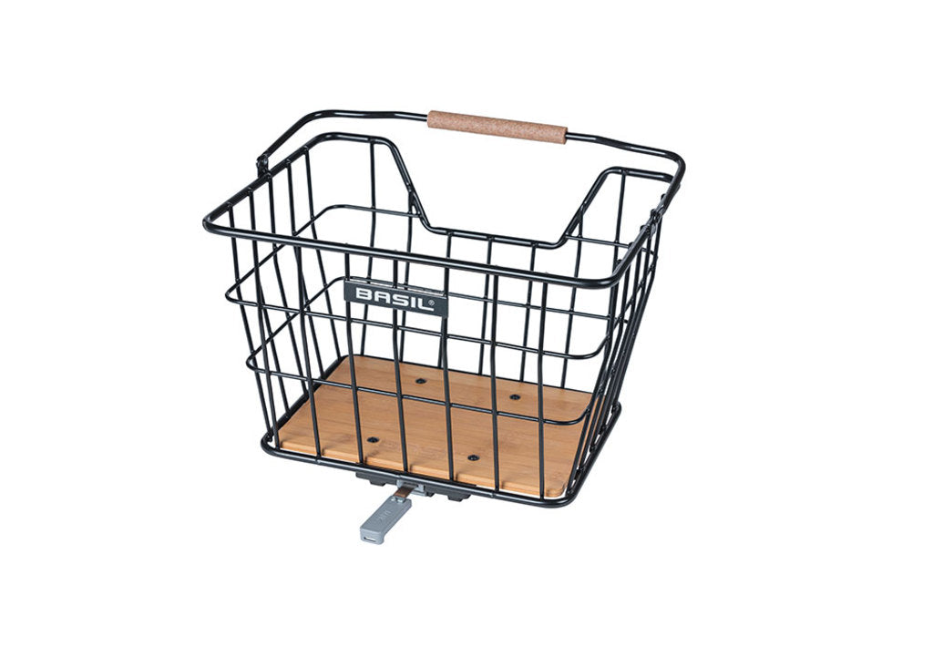 Mand Basil Nordland MIK - Staal Black/Natural Brown - Achterop 23 Liter Nordlicht Mand Basil Nordland MIK - Staal Black/Natural Brown - Achterop 23 Liter Nordlicht